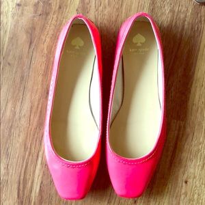 Size 8 hot pink Kate spade flats!